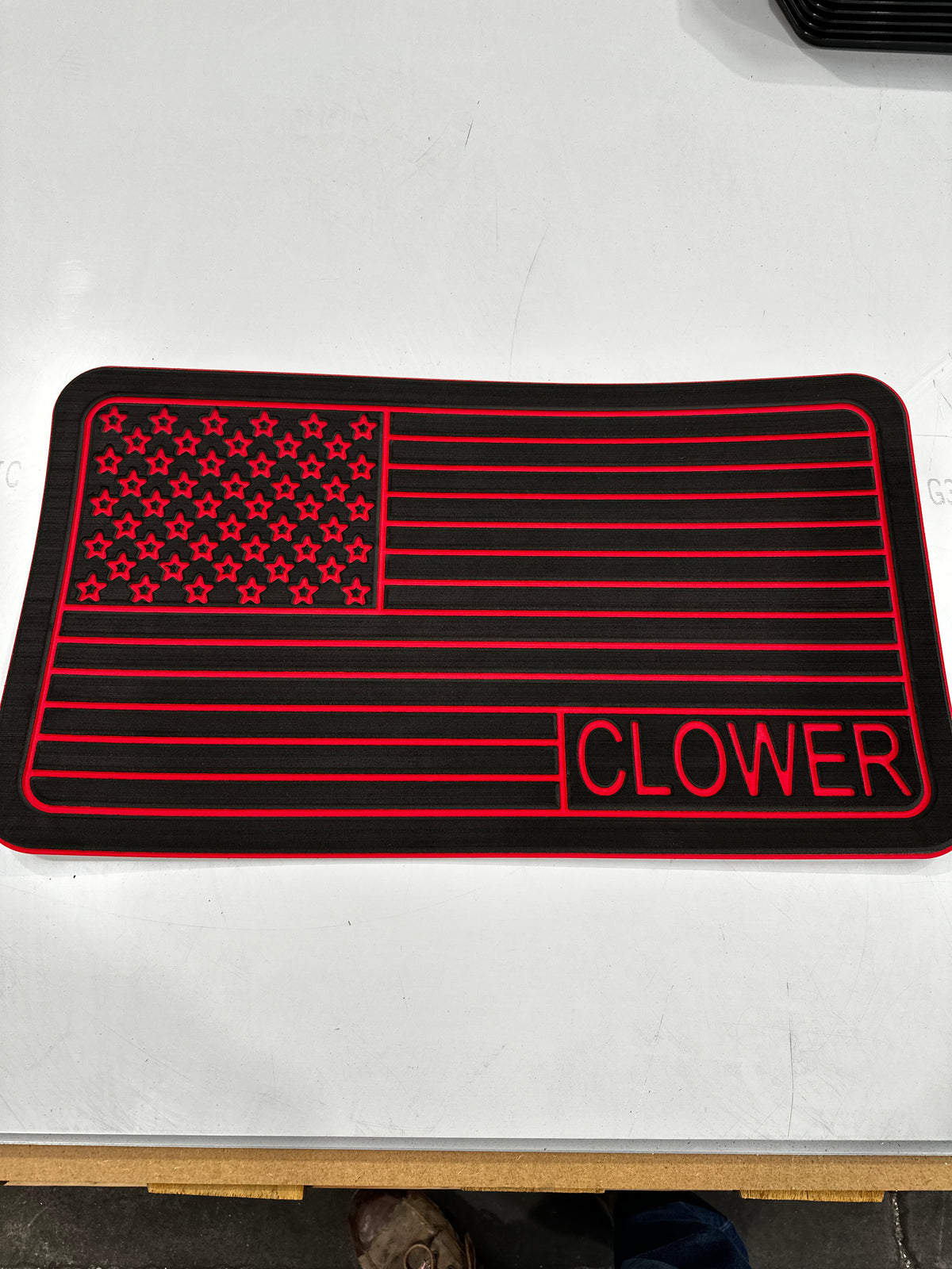 foam cooler top flag with custom name, cnc cut foam cooler top, yeti cooler,