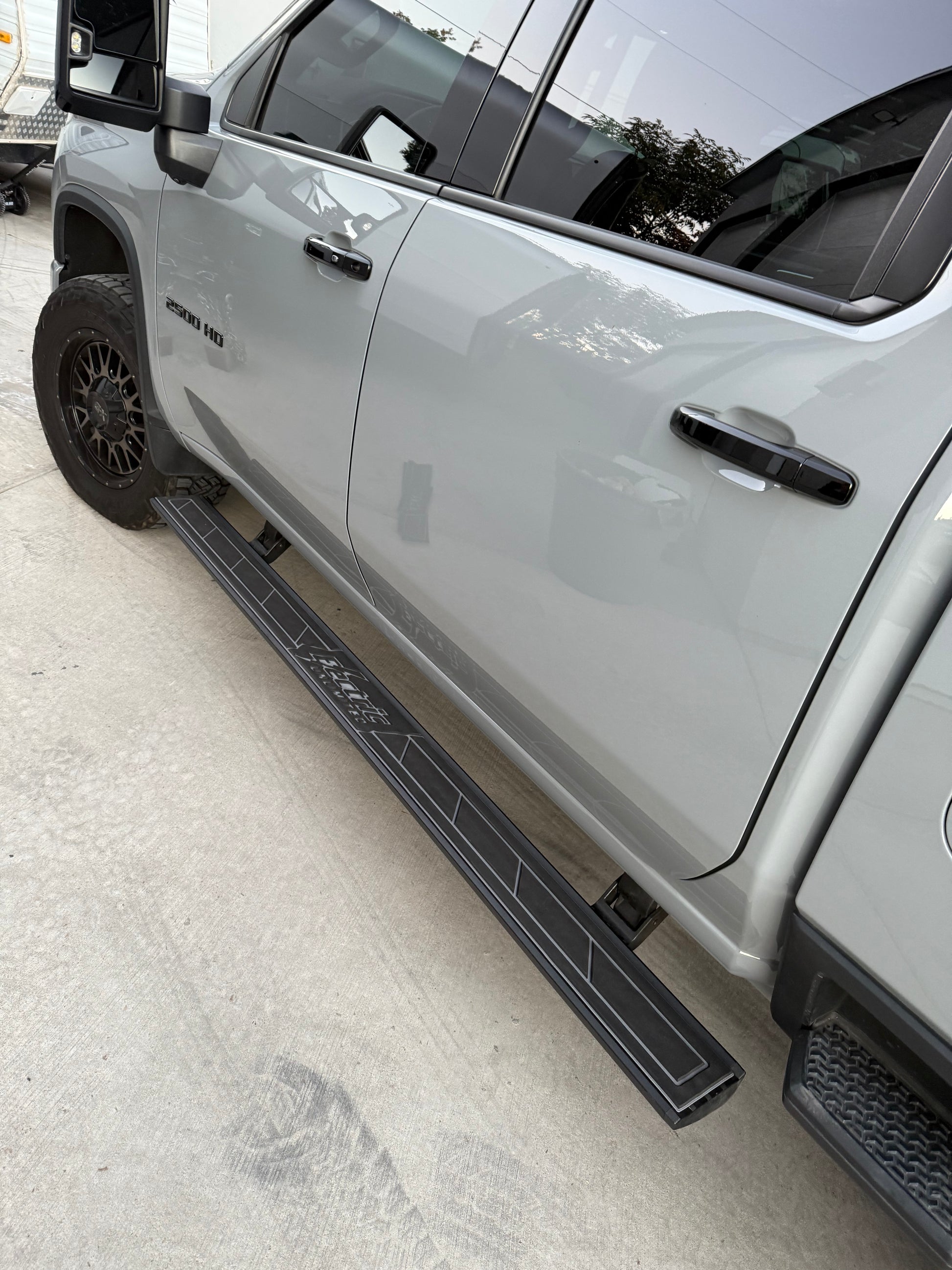 chevy 2500 hd custom running board foam steps