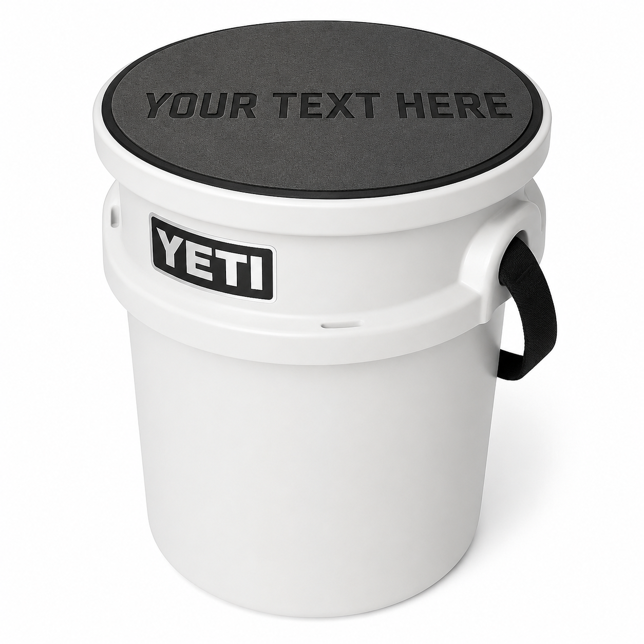 your text here on custom yeti bucket lit