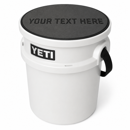 your text here on custom yeti bucket lit